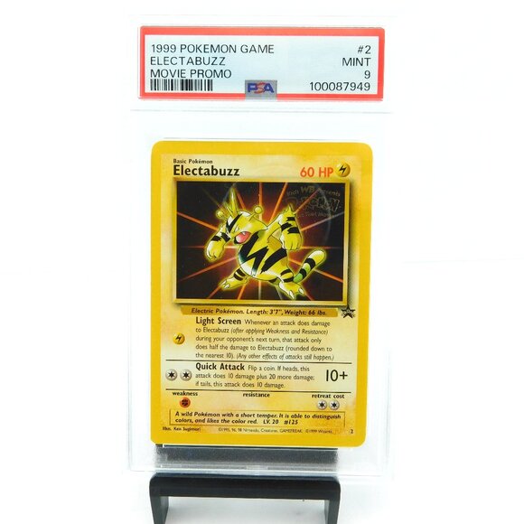Electabuzz PSA 9 Movie Promo 1999 Pokemon Card #2 Black Star Mint